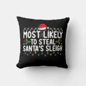 サンタクロースのそりを盗む可能性が高い クッション (正面)