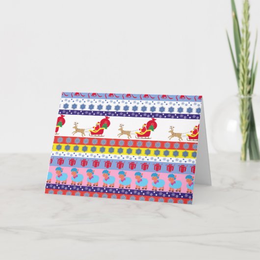 サンタクロースのそり 招待状 (正面)