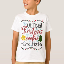 サンタクロースのための公式クリスマスクッキー・テスター Tシャツ