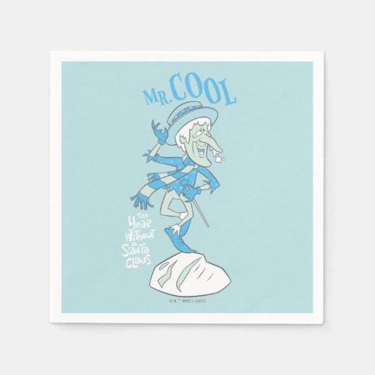サンタクロースのない年™ |さんクール。 スタンダードカクテルナプキン (正面)