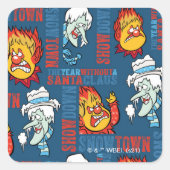 サンタクロースのない年™スノータウンが大盛況 スクエアシール (正面)