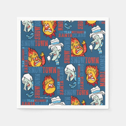サンタクロースのない年™スノータウンが大盛況 スタンダードカクテルナプキン (正面)