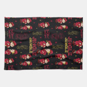 サンタクロースのない年™ |小妖精や小人パターン キッチンタオル (横)