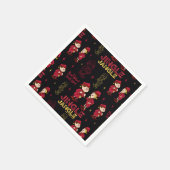 サンタクロースのない年™ |小妖精や小人パターン スタンダードカクテルナプキン (角)