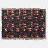 サンタクロースのない年™ |小妖精や小人パターン スローブランケット (正面)