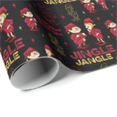 サンタクロースのない年™ |小妖精や小人パターン ラッピングペーパー (ロールコーナー)