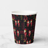 サンタクロースのない年™ |小妖精や小人パターン 紙コップ (右)