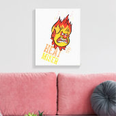 サンタクロースのない年™熱ミッサーが煙を上げる キャンバスプリント (インサイチュ (リビング))