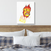 サンタクロースのない年™熱ミッサーが煙を上げる キャンバスプリント (インサイチュ (寝室))