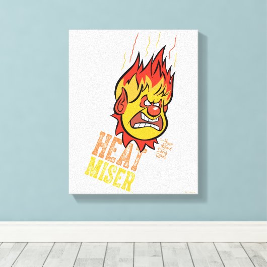 サンタクロースのない年™熱ミッサーが煙を上げる キャンバスプリント (インサイチュ (ウッドフロア))