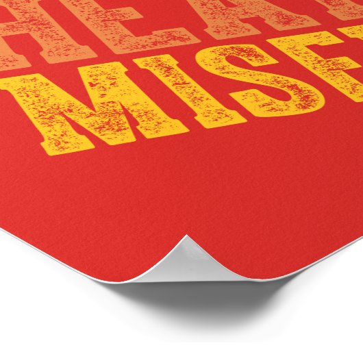 サンタクロースのない年™熱ミッサーが煙を上げる ポスター (角)