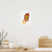 サンタクロースのない年™熱ミッサーが煙を上げる ポスター (キッチン)