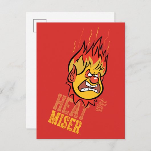 サンタクロースのない年™熱ミッサーが煙を上げる ポストカード (正面/裏面)