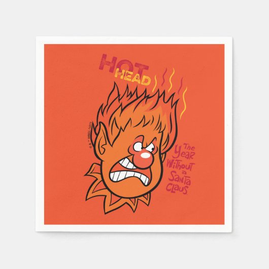 サンタクロースのない年™ |熱間 スタンダードカクテルナプキン (正面)