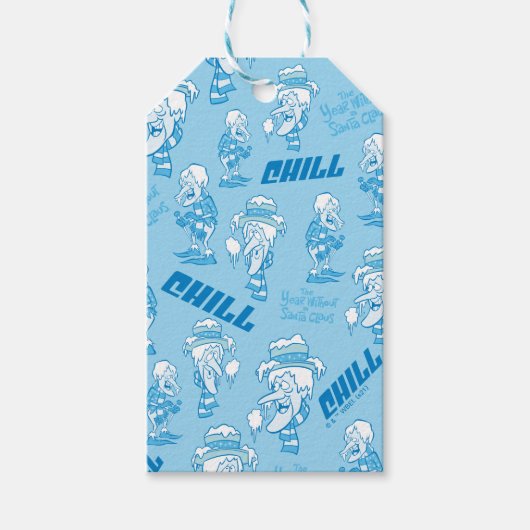 サンタクロースのない年™雪のミザー模様 ギフトタグ (正面)