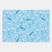 サンタクロースのない年™雪のミザー模様 ラッピングペーパーシート (正面3)