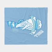 サンタクロースのない年 雪の冷気 フリースブランケット (正面(横))