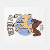 サンタクロースのない年 | Vixen "Oh Deer" フリースブランケット (正面(横))