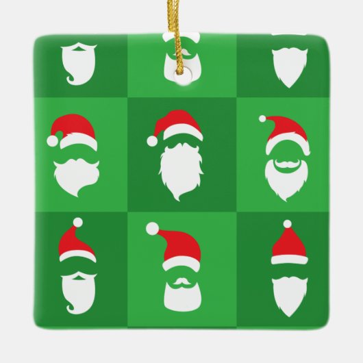 サンタクロースのひげ セラミックオーナメント (正面)