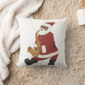 サンタクロースのアフリカ系アメリカ人の枕 クッション (ブランケット)