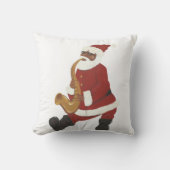 サンタクロースのアフリカ系アメリカ人の枕 クッション (正面)