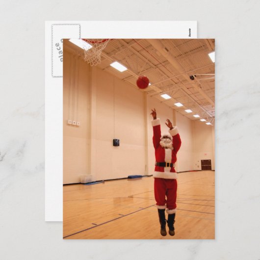 サンタクロースのアフリカ系アメリカ人の郵便はがき シーズンポストカード (正面/裏面)