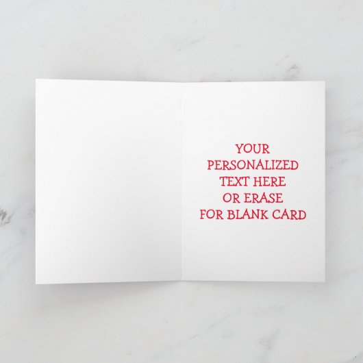 サンタクロースのアフリカ系アメリカ人の黒いクリスマス シーズンカード (内部)