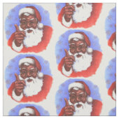 サンタクロースのアフリカ系アメリカ人の黒いクリスマス ファブリック (見本)