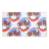 サンタクロースのアフリカ系アメリカ人の黒いクリスマス 枕カバー (裏面)