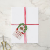 サンタクロースのアフリカ系アメリカ人クリスマスクッキーギフト ギフトタグ (より糸付き)