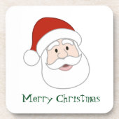 サンタクロースのイラストレーション及び文字 コースター (正面)