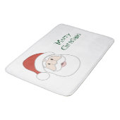 サンタクロースのイラストレーション及び文字 バスマット (アングル)