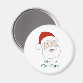 サンタクロースのイラストレーション及び文字 マグネット (正面/裏面)