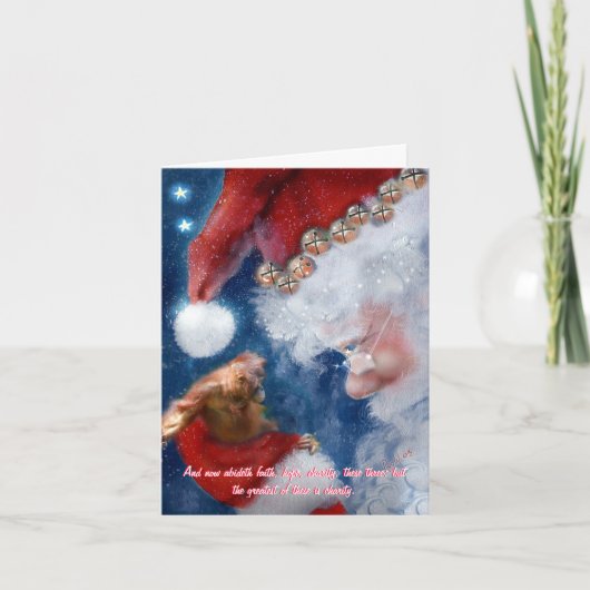 サンタクロースのオランウータンのクリスマス シーズンカード (正面)