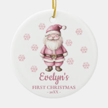 サンタクロースのオリジナル女の子のファーストクリスマス