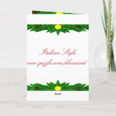 サンタクロースのカスタマイズ可能カード シーズンカード (裏面)