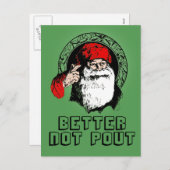 サンタクロースのカードを外さない方が良い シーズンポストカード (正面/裏面)