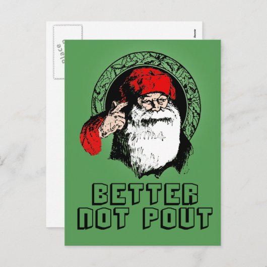 サンタクロースのカードを外さない方が良い シーズンポストカード (正面/裏面)
