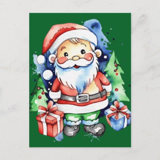 サンタクロースのギフトアイディア ポストカード (正面)