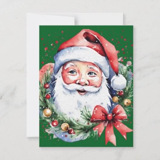 サンタクロースのギフトアイディア 出欠カード (正面)