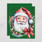 サンタクロースのギフトアイディア 出欠カード (正面/裏面)