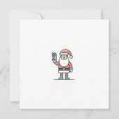 サンタクロースのギフトボックスを保持する 招待状 (裏面)