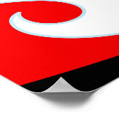 サンタクロースのギフト交換ウェルカムサイン ポスター (角)