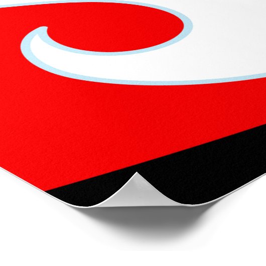 サンタクロースのギフト交換ウェルカムサイン ポスター (角)