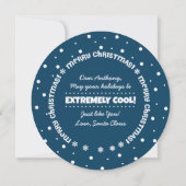 サンタクロースのクリスマスから特別な少年へ シーズンカード (裏面)