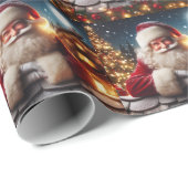 サンタクロースのクリスマスかわいい ラッピングペーパー (ロールコーナー)