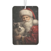 サンタクロースのクリスマスとアラスカンマラムテ カーエアーフレッシュナー (裏面)