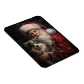 サンタクロースのクリスマスとアラスカンマラムテ マグネット (右側)