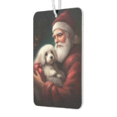 サンタクロースのクリスマスとコットン・ド・トリュア カーエアーフレッシュナー (左)