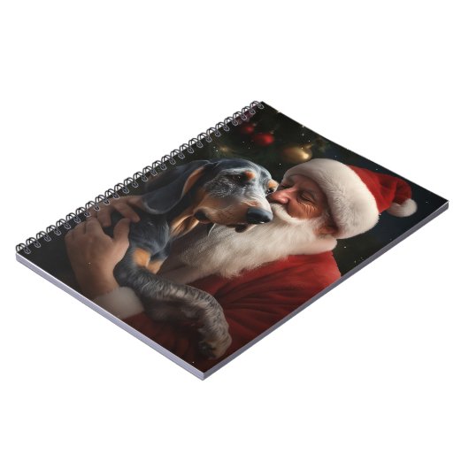 サンタクロースのクリスマスとブルーティック ノートブック (左側)